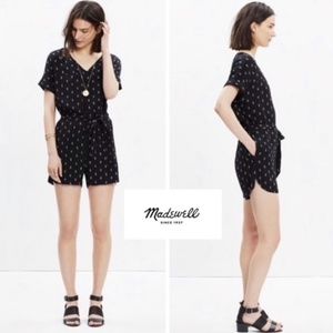 Madewell Perimeter Romper in Diamond Stitch